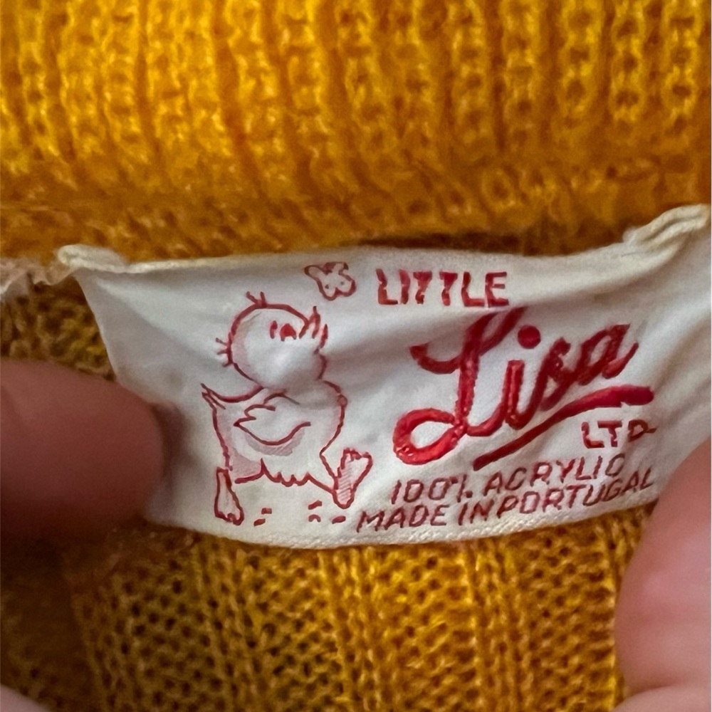 Vintage Late 60s Little Lisa Ruffle Sweater V Neck Size S - Picture 13 of 14
